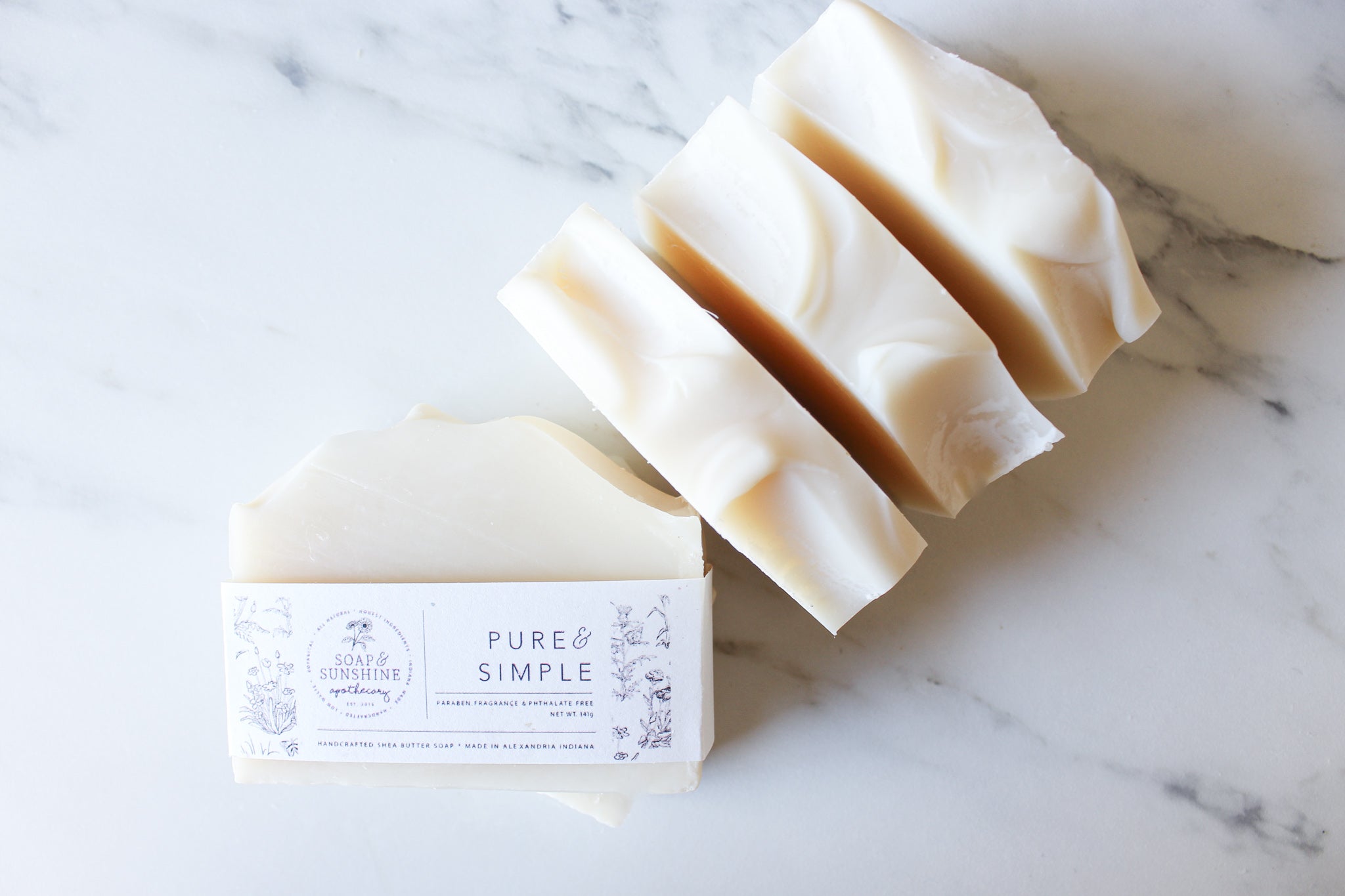 Pure & Simple (Unscented) -  Handcrafted Soap Bar