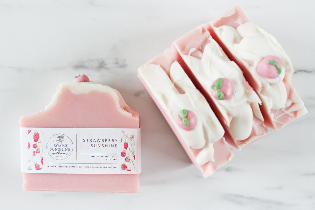 Strawberry Sunshine - Handcrafted Soap Bar