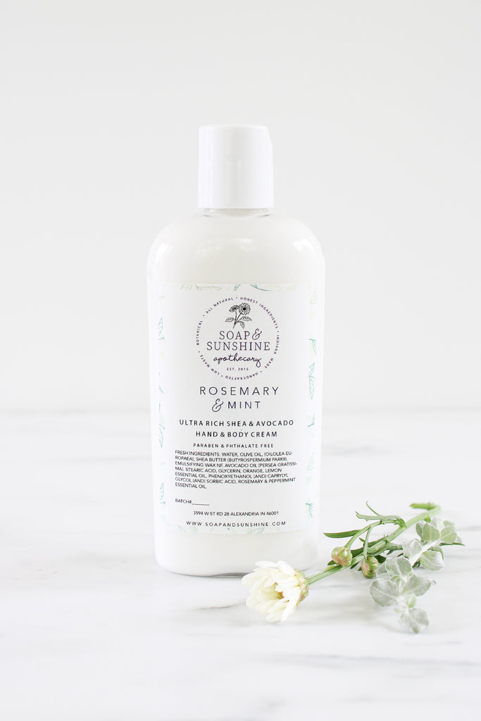 Rosemary & Mint - Shea & Avocado Body Cream