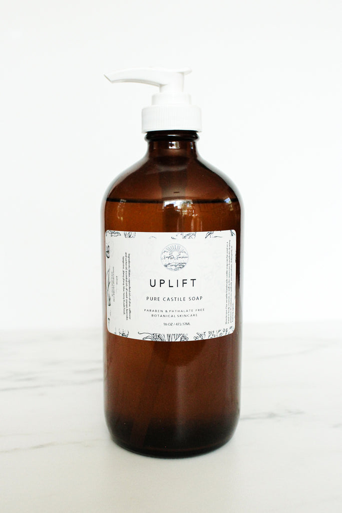 Soap & Sunshine Pure Castile Soap 16 oz Glass Dispenser - Uplift